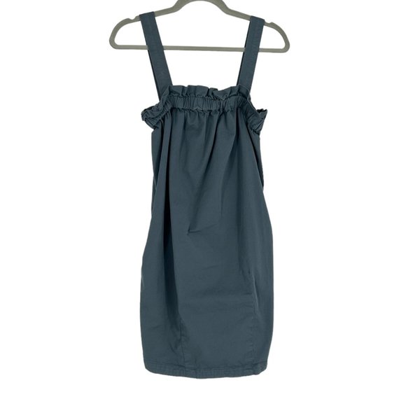 Everlane The Paperbag Dress in Dark Slate - Picture 2 of 8